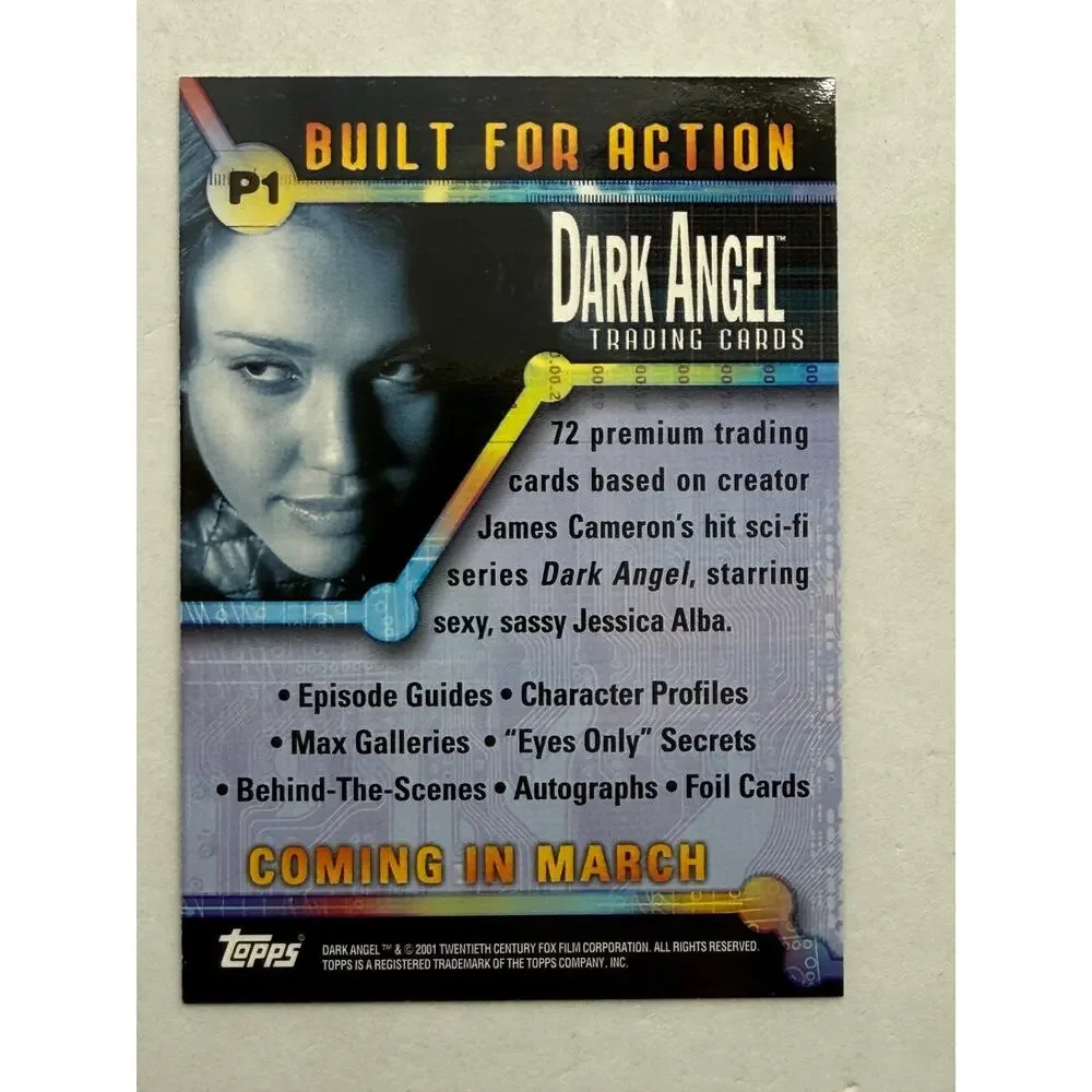 Dark Angel Trading Cards P1 Promo Built For Action Topps 2001